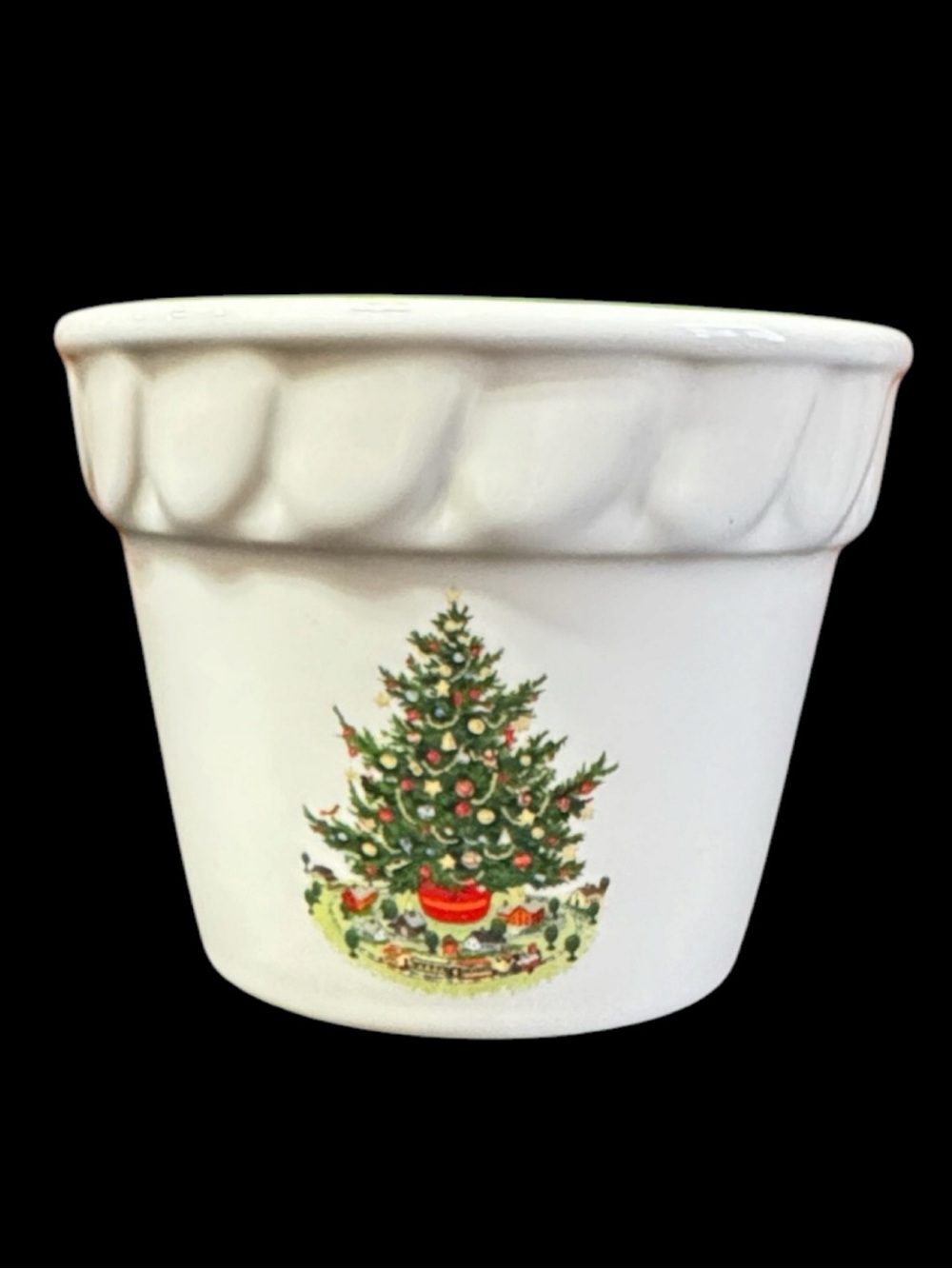 Vintage Pfaltzgraff “Christmas Heritage” Ceramic Flower Pot Votive Candle Holder